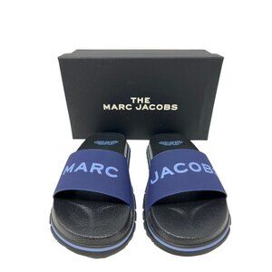 Women's Marc Jacobs The Slide Sandals Navy New With Box